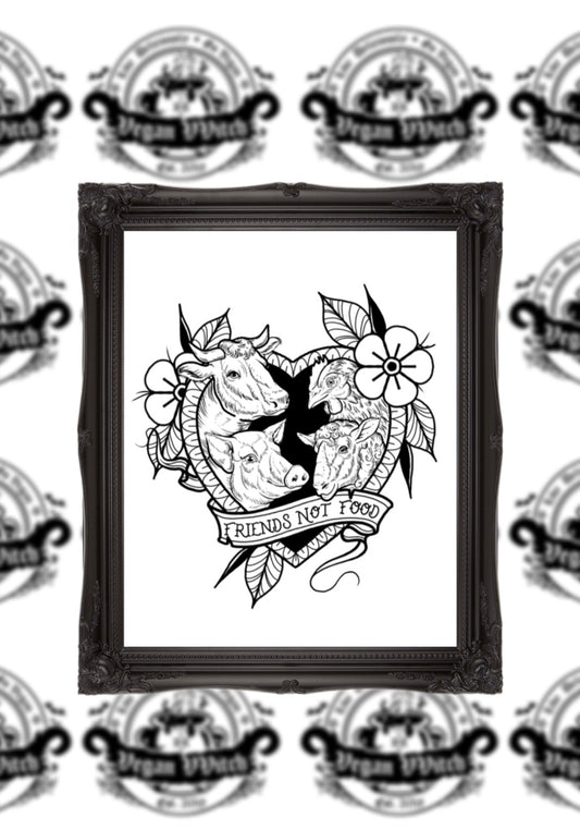 Friends not food A5 print